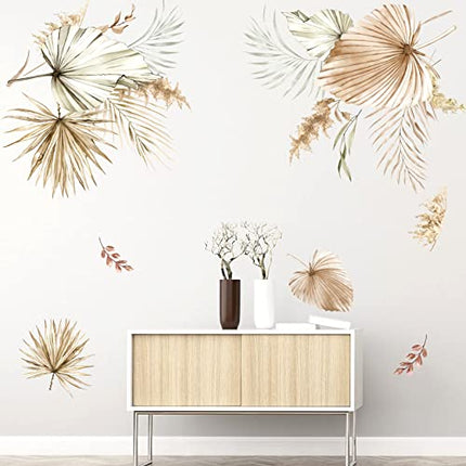 decalmile Adesivi Murali Boho Palma Foglie Adesivi da Parete Pianta Tropicali Decorazione Murale Camera da Letto Soggiorno Divano TV