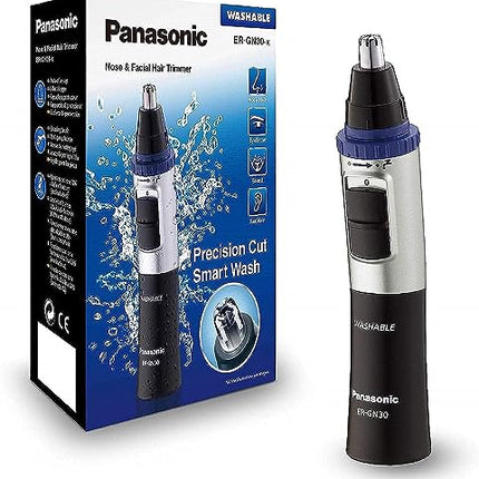Panasonic ER-GN30-K503 Rifinitore di Precisione per Naso, Orecchie e Sopracciglia, Tagliapeli Resistente all'Acqua, Nero