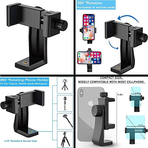 Treppiede per cellulare, Treppiede Portatile Octopus con telecomando Bluetooth e supporto per telefono, rotazione a 360° per smartphone, fotocamera DSLR