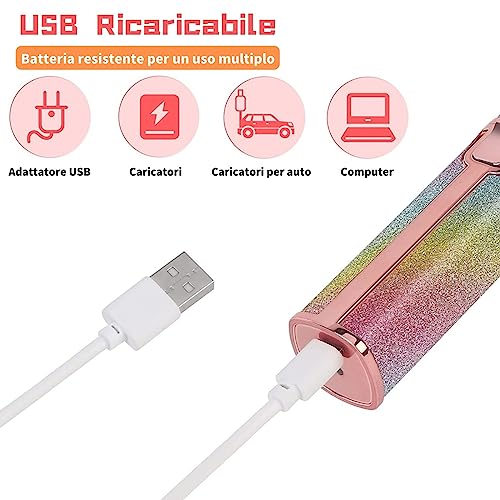 2 in 1 Epilatore Viso Elettrico Donna Con Ruolo di Rasoio, Indolore Depilatore Donna Viso Baffi, Adatto per Sopracciglia, Viso e Tutte le Parti del Corpo, Ricarica USB con LED e Spazzola