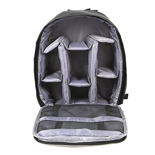 docooler Zaino Fotografico, Piccola Borsa Fotografica Antiurto Impermeabile 33x26x12cm (grigio)