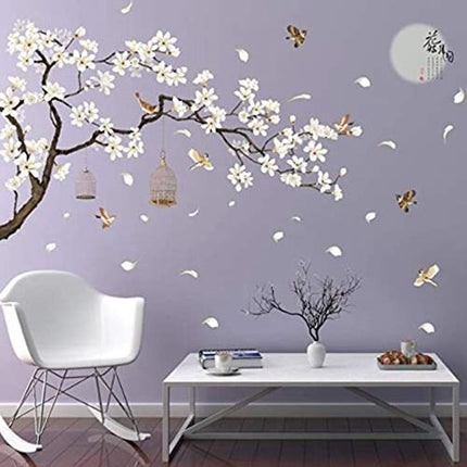 FangYuan Sticker da muro Grandi Dimensioni Albero Adesivi Murali Fiore Decorazioni per La Casa adesivo murale per Soggiorno Camera da Letto DIY Vinile adesivi parete camera da letto, 187 * 128 CM