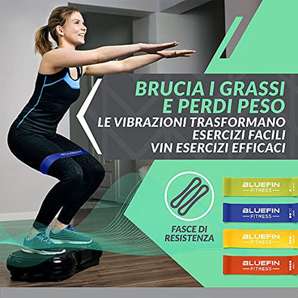 Fitness Pedana Vibrante Ultra Slim | 5 Programmi + 180 Levelli | Altoparlanti Bluetooth | Dimensioni Ridotte | Design Made in UK | Performance Durevole