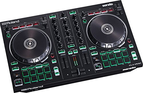 Roland DJ-202 DJ Controller, controller a due canali e quattro deck per Serato DJ Lite - L'eredità delle Drum Machine Roland in un DJ Controller