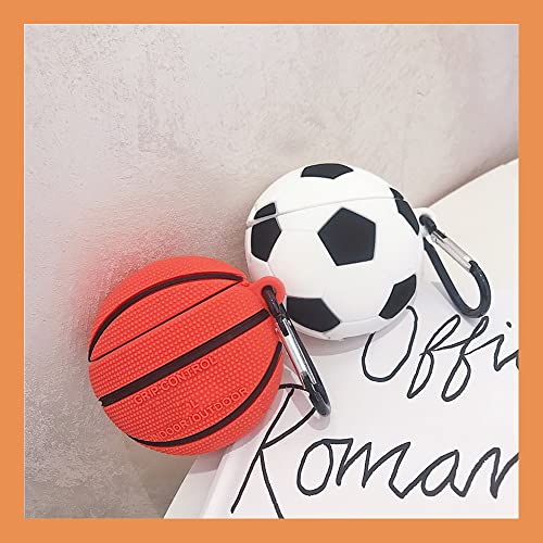 Viwind Cover AirPods 2 & 1 Generazione Custodia AirPods 2 1 Divertenti Silicone,3D Cartoni Animati AirPod 2 & 1 con Moschettone Portachiavi [Antiurto & Supporto Ricarica Wireless]-Basketball