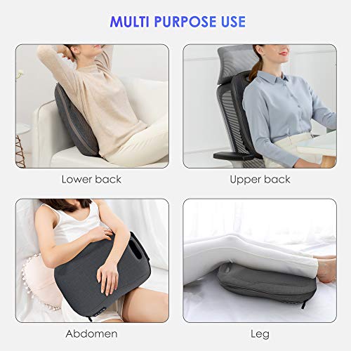 COMFIER Shiatsu Massaggiatore Schiena con Calore, Cuscino Massaggiante Portatile, Regali Natale per Donne/Uomini, Sedile Massaggiante Regolabile, Sedia Massaggiante per Ufficio, Uso Domestico