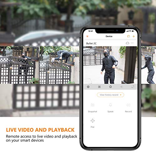 Imou Telecamera WiFi da Esterna, 1080P Telecamera di Sicurezza con AI Rilevazione del Movimento Umano, IP67 Antipolvere & Impermeabile, Visione Notturna 30m, Compatibile con Alexa, Bullet 2C