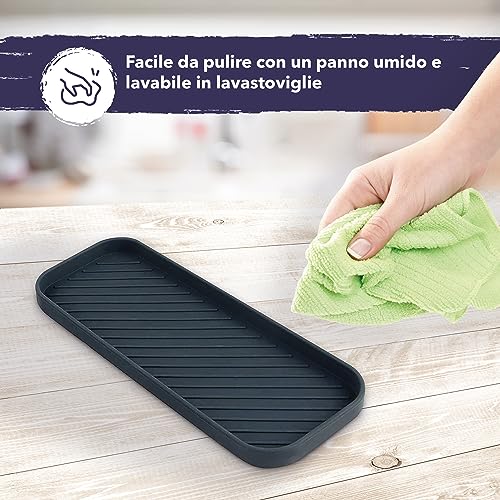 volila Organizer in Silicone per lavello da Cucina, Porta spugne per lavandino Cucina, Porta Sapone e Spugna da Cucina, Tappetino sgocciolatoio, Porta spugne e detersivo (Confezione da 3)…