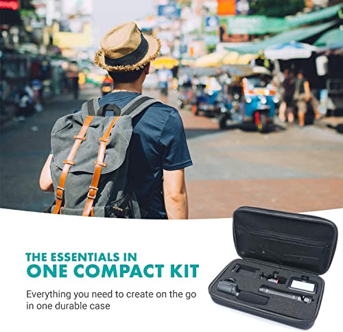 Movo iVlogger Kit para iPhone: Kit de Vlogging compatible con Lightning - Accesorios: Micrófono Direccional, Luz LED, Trípode para teléfono y Soporte para teléfono - Para YouTube o Kit de Vlogging