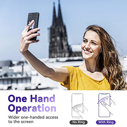 Cobee Supporto per anello per cellulare a farfalla, con motivo a farfalla, in metallo verniciato a forma di farfalla, con rotazione a 360°, impugnatura con manopola (Blu, viola, rosa)