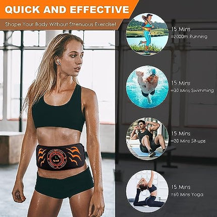 Elettrostimolatore Muscolare - Addominali Elettrostimolatore, Cintura Elettrostimolatore per Addominali, Cintura Addominale per Muscoli Addominali snelli e tonici - Nessun Cuscinetto di Ricambio mai