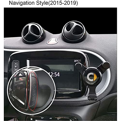 ZHFF Supporto per Telefono da Auto Stile Navigazione per Smart 453 Fortwo Forfour 2015-2019 Staffa GPS Supporto Nascosto Navigazione Decorazione Interna Staffa per Telefono Cellulare