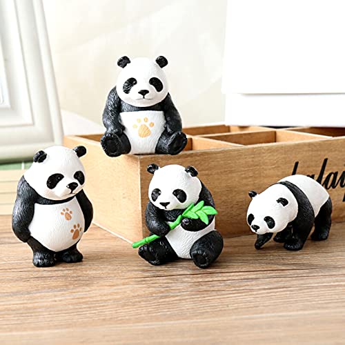 ZQO 4 Pezzi Ornamenti Panda Giardino Micro Paesaggio Ornamento Bonsai Decorazioni Artigianato Accessori Torta Casa Cinese Creativa Bambole