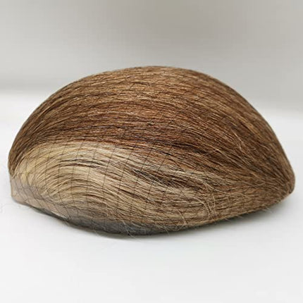 Parrucchino da uomo PU Front Pizzo Toupee Pezzi dei Capelli Umani europei per gli protesi capelli uomo 8×10 pollici sottile 0.06 cm Uomo Parrucca Sistema parrucchino Sostituzione in oro