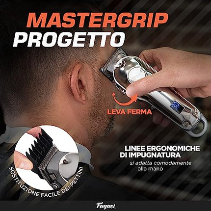 Fagaci Tagliacapelli Professionali con Taglio Estremamente Fine, Tagliacapelli Cordless per Uomo, per Barbiere, per Kit Taglio Capelli, Elettrico, Maquina de Cortar Cabello