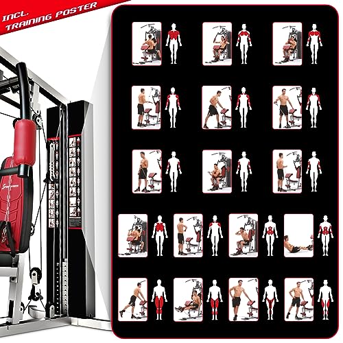 Sportstech - HGX100 Stazione Multifunzione Palestra, 45-in-1 Attrezzi Palestra Casa con Palestra Multifunzione, Stepper, Lat Machine e Altro, Stazione Premium Home Gym per L'allenamento di Tutto il