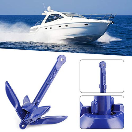 Ancora a Ombrello, Pieghevole Grapnel, Mini Ancora a Ombrello, Accessori per Ancoraggio per Barca Pieghevole in Lega di Alluminio a 4 Denti per Accessori per la Pesca in Canoa Kayak per Barca a Vela