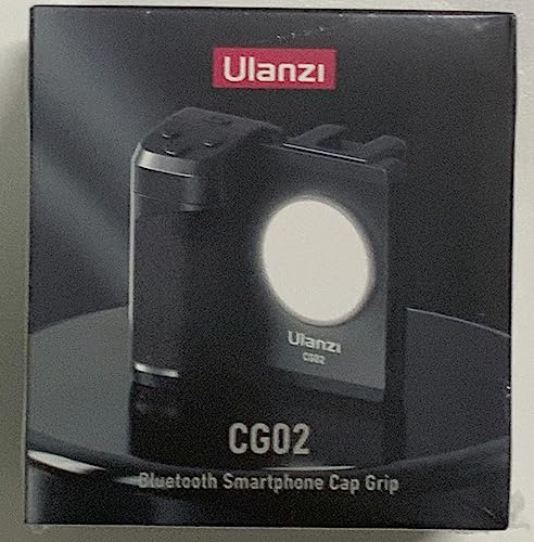 ULANZI CapGrip CG02 Smartphone Grip, Impugnatura per Smartphone con Telecomando Bluetooth, iPhone Camera Grip con Luce Regolabile su 3 Livelli per Catturare Selfie Perfetti