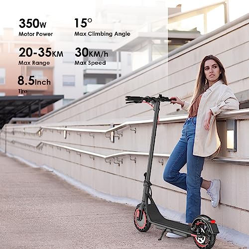 Monopattino Elettrico Adulti, Motore 350W Fino a 30 KM a Lungo Raggio e 25KM/H, 10" Pneumatico a Nido d'Ape Monopattino Portatile Pieghevole per Pendolarismo Elettrico per Adulti (x8)