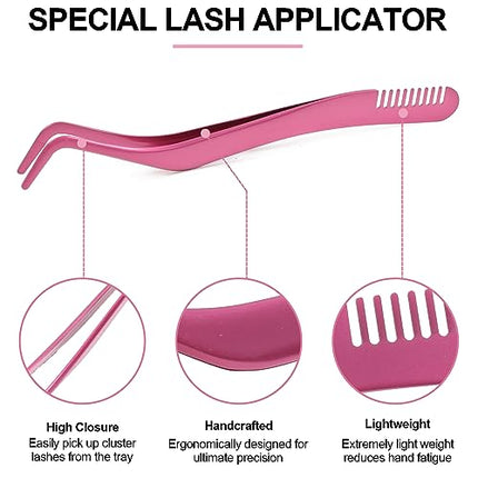 Fenshine,Ciglia a grappolo, 144 ciglia individuali a stelo largo C/D Curl 9-15 mm, lunghezza fai da te, per uso personale a casa (144 pezzi mix 9-15 mm, kit di estensione per ciglia)