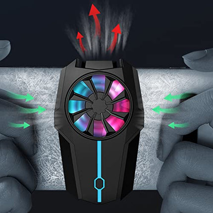 Raffreddamento Telefono, Raffreddamento Telefono Per Il Gaming, Mini Ventola di Raffreddamento del Telefono con Luce a LED, Compatibile per Iphone/Android Universale Smartphone