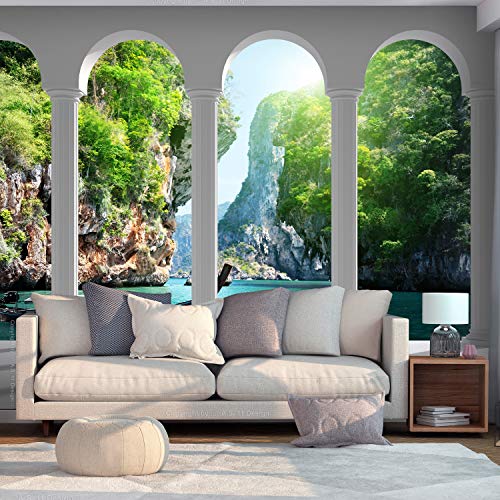 murando Carta da parati Paradiso 350x256 cm Fotomurali in TNT Murale alla moda Decorazione da Muro XXL Poster Gigante Design Carta per pareti Lago Natura Paesaggio Laguna Mare c-C-0454-a-a