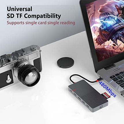 Hub USB C,11 IN 1 Adattatore USB Ethernet,Multiporta Docking Station,With HDMI 4K,(2USB 3.0/2USB 2.0) VGA,PD 100W, SD/TF,USB Hub Per Macbook Air/Pro iPad Dell Hp Lenovo