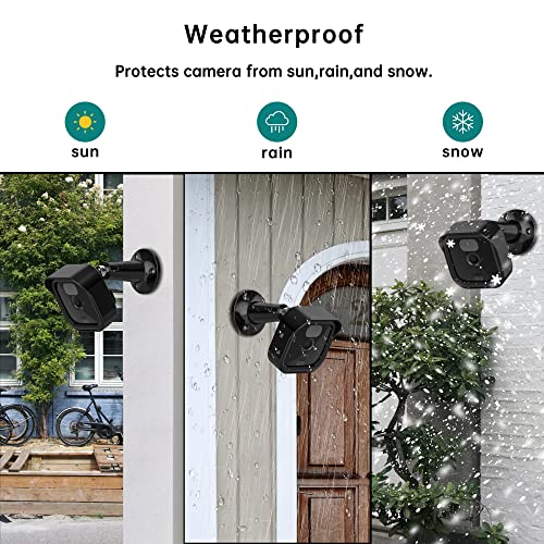 Tyeyober Blink - Supporto per fotocamera da esterni, regolabile da parete con custodia protettiva per fotocamera Blink Outdoor e sistema di telecamera di sicurezza interna (nero, 2 pezzi)