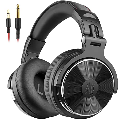 OneOdio Pro 10 Cuffie Over Ear, Cuffie Cablate con Shareporte Microfono, Jack 3,5 mm e 6,35 mm, Cuffie perRegistrazione, Mixaggio, Monitoraggio in Studio, DJ, Chitarra,Podcast, Cellulare, PC