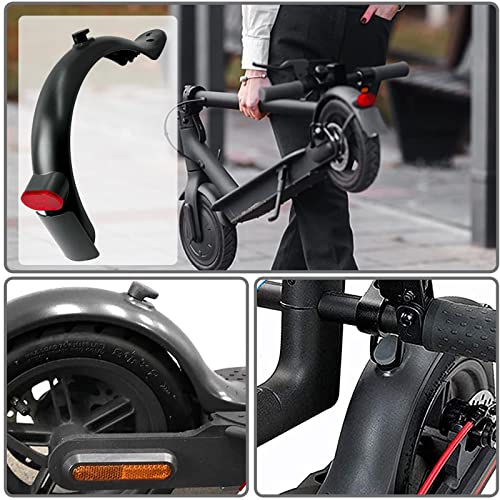 JIAMOEAT Parafango Monopattino Elettrico Parafango Posteriore Scooter Ricambi Monopattino Elettrico Accessori Xiaomi M365 con Fanali Posteriori Supporto di Metallo per Xiaomi 1s, Essential, PRO 2