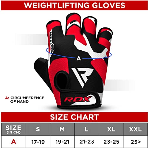 RDX Guanti Palestra Sollevamento Pesi Fitness, Antiscivolo Imbottito Presa Protezione, Elastico Traspirante, Powerlifting Bodybuilding Forza Allenamento Ciclismo Calisthenics Gloves, Uomo Donna