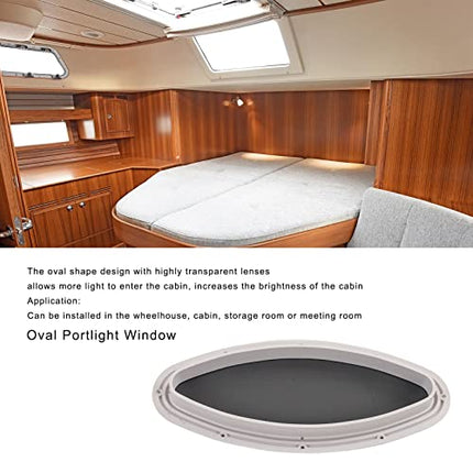 Oblò Ovale per Barche 465x200mm, oblò Apribile per Yacht Oblò per Boccaporto Marino Impermeabile Anti UV per Yacht Cabina per Barche Ripostiglio Sala Conferenze
