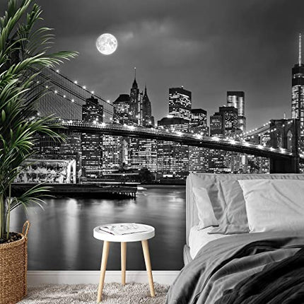 Sfondo Fotografico New York City 352 x 250 cm Lana Sfondo Salotto Camera da letto Ufficio Corridoio Decorazione Murali Decorazione da muro moderna - 100% FATTI IN GERMANIA - 9101011b