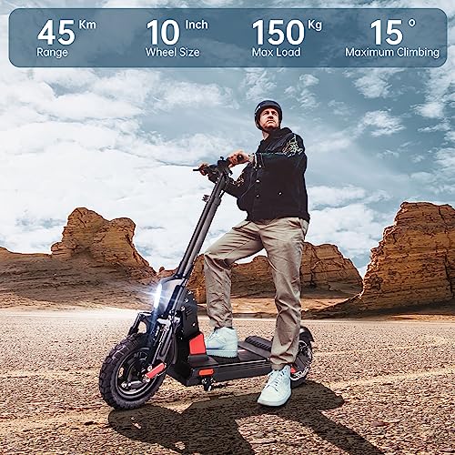 urbetter Monopattino Elettrico Adulti Scooter Elettrico Pneumatici 10 Pollici Monopattino Elettrico-C1 Pro