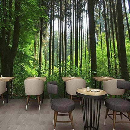 Carta da parati fotografica 3D Murales moderni Albero verde Foresta Paesaggio Fotografia Sfondo Grande murale Soggiorno Camera da letto Decor-350 * 245 cm