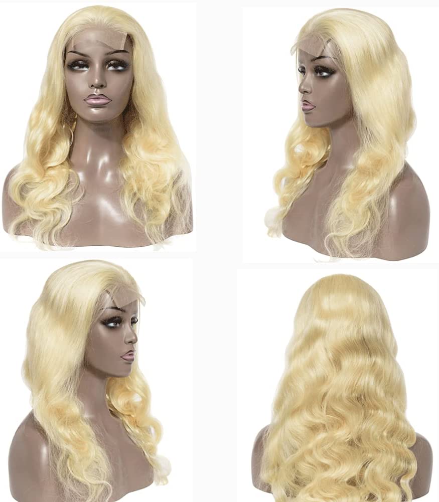 Parrucca Mellyn Bionda 45 a 70 cm front lace 4x4 size capelli naturali remy nodi sbiancati qualità 6a