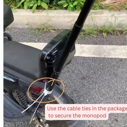 Bastone per Selfie Estensibile Monopiede Treppiedi con Adattatore per Bici e Moto, compatibile con Telecamera d'azione GoPro Hero Insta360