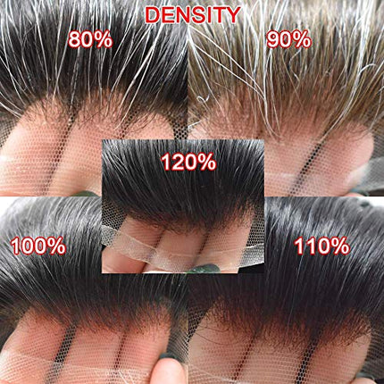 Parrucchino da uomo PU Front Pizzo Toupee Pezzi dei Capelli Umani europei per gli protesi capelli uomo 8×10 pollici sottile 0.06 cm Uomo Parrucca Sistema parrucchino Sostituzione in Marrone chiaro