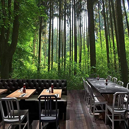 Carta da parati fotografica 3D Murales moderni Albero verde Foresta Paesaggio Fotografia Sfondo Grande murale Soggiorno Camera da letto Decor-350 * 245 cm