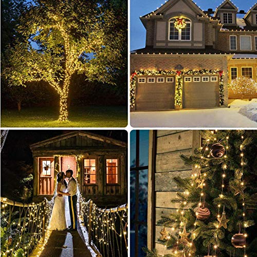 [2 Pacchi] Luci Solari Esterno, Litogo 14m 120 LED Catena Luminosa Esterno Filo Luci Led 8 modalità Lucine da Esterno Decorative Per Giardino, Natale, Patio, Cancello, Cortile, Matrimonio, Festa