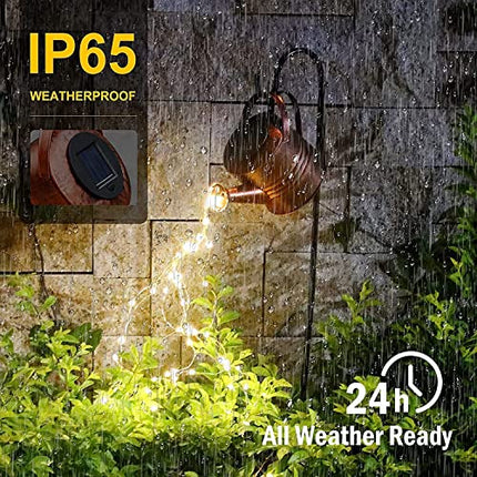 lifemet Innaffiatoio solare luci decorazioni da giardino - sculture impermeabili in rame all'aperto ornamento stella led fata arte lampada decorativa da giardino (con staffa)