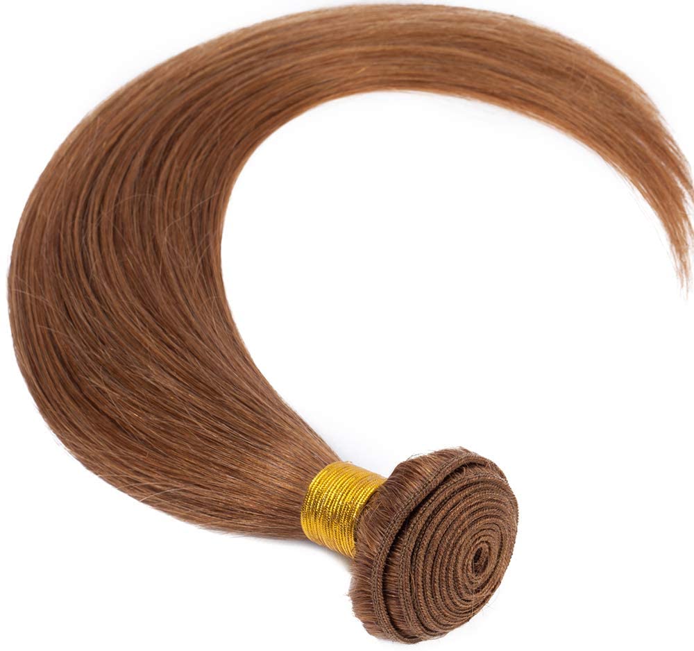 100 gr Extension Tessitura Capelli Brasiliani Naturali da 20 a 55cm Colore #30 Castano Ramato Chiaro